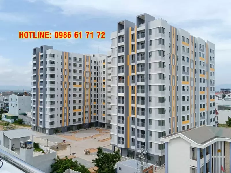 Toàn cảnh tòa nhà căn hộ chung cư Phú Thịnh Plaza cho thuê đã hoàn thiện